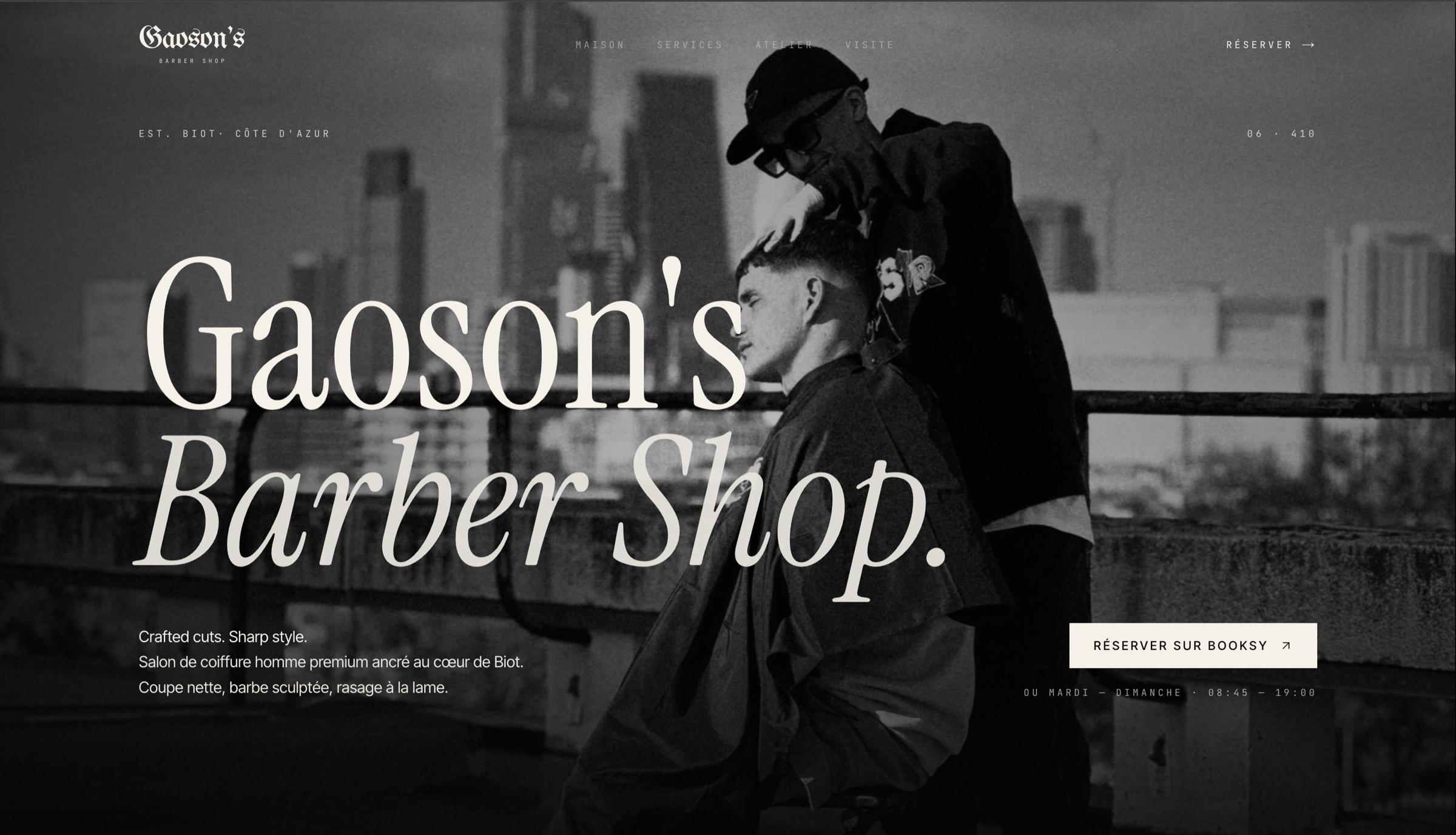 Gaoson's Barber Shop — hero éditorial