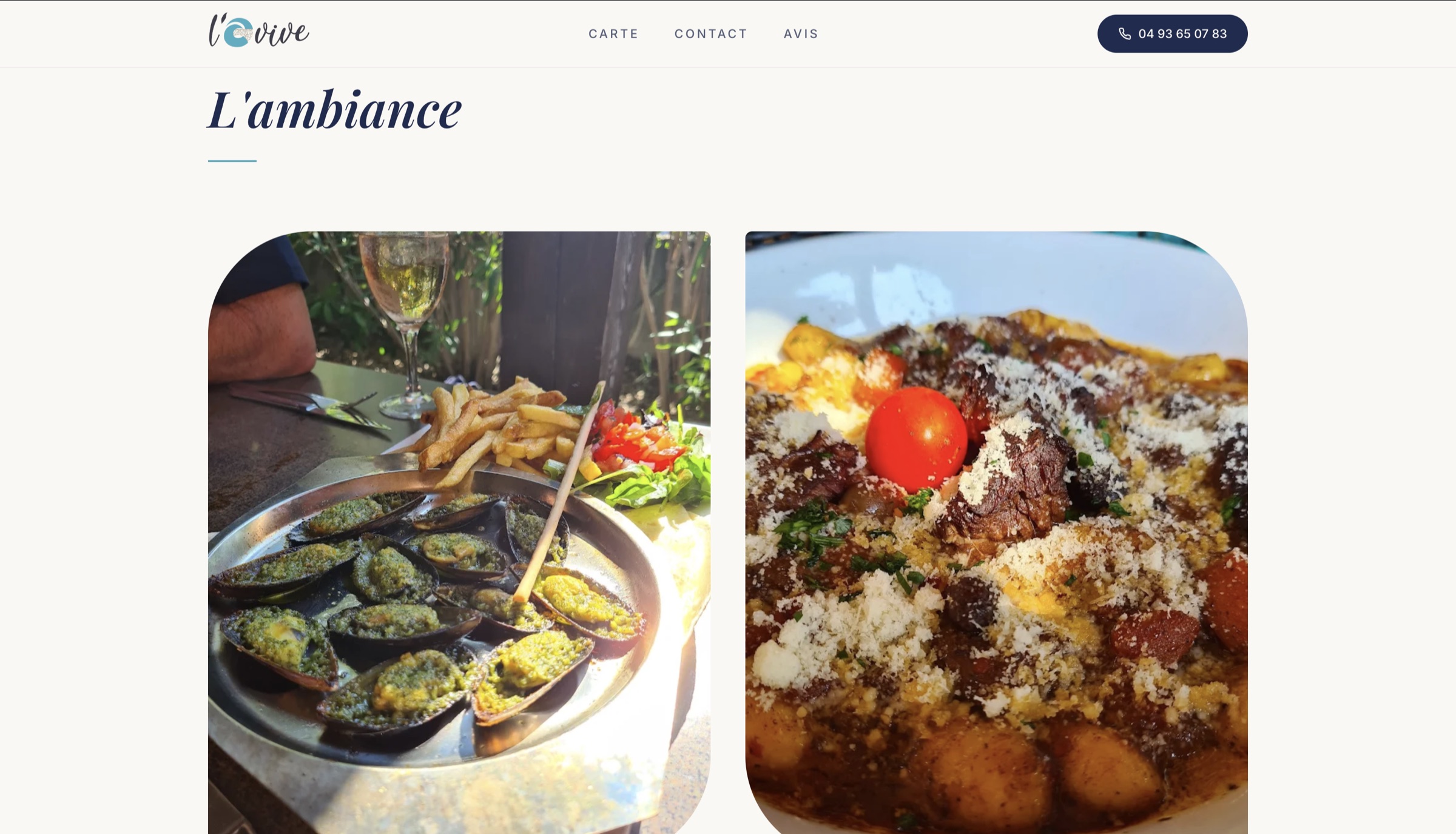 L'Ovive — ambiance et plats signature